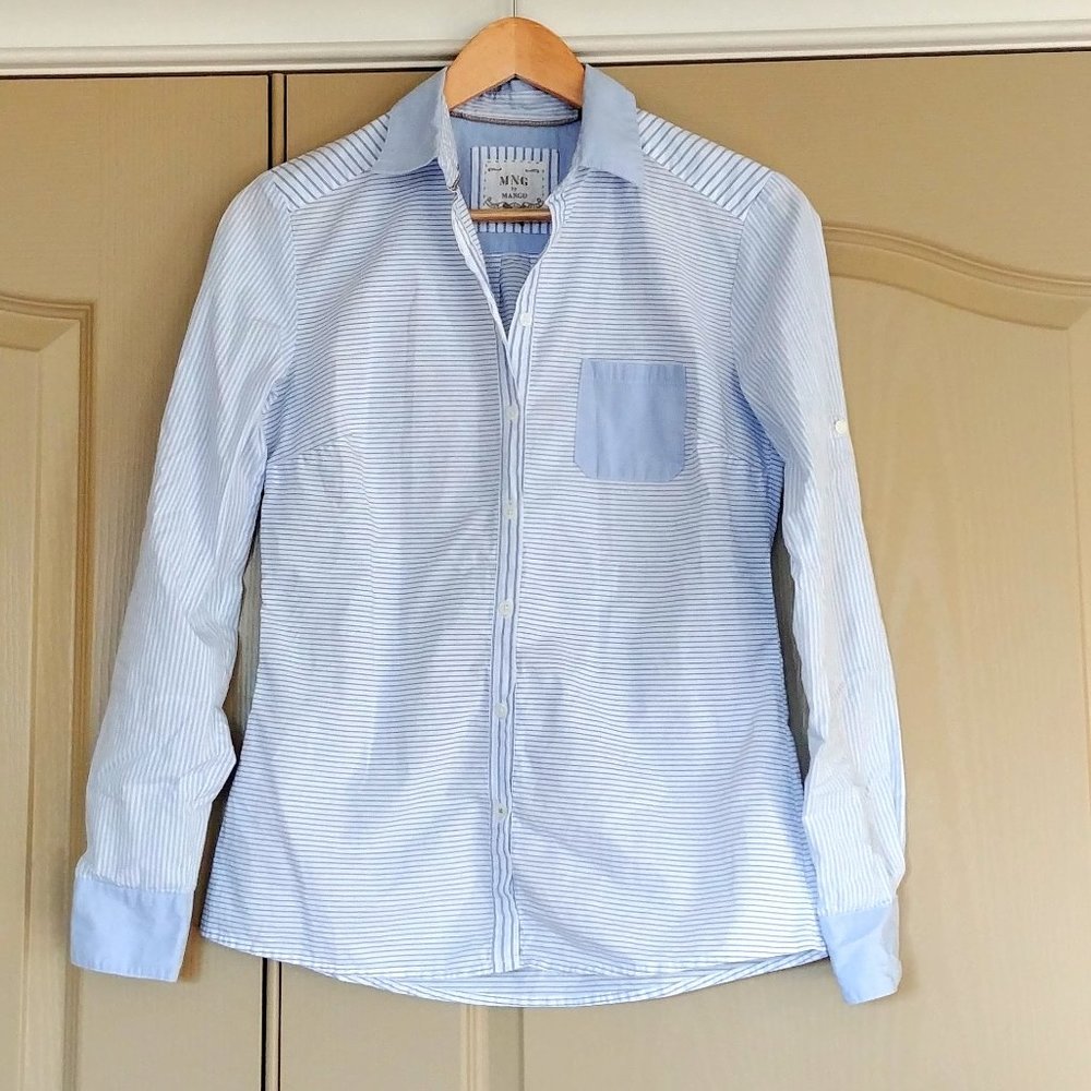 Mango Button-Down Cotton Shirt